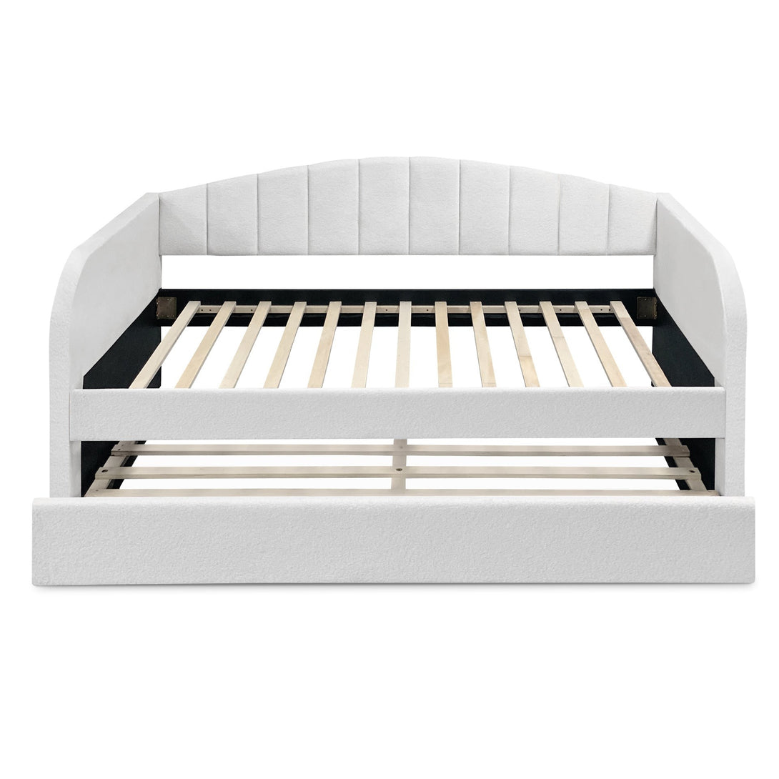 Majura Single Trundle Bed Frame - Cream