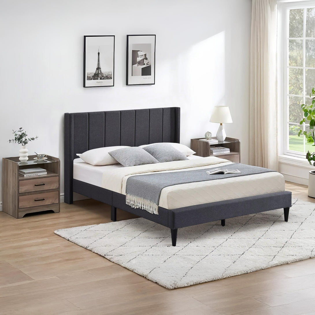 Careys Double Bed Frame - Dark Grey