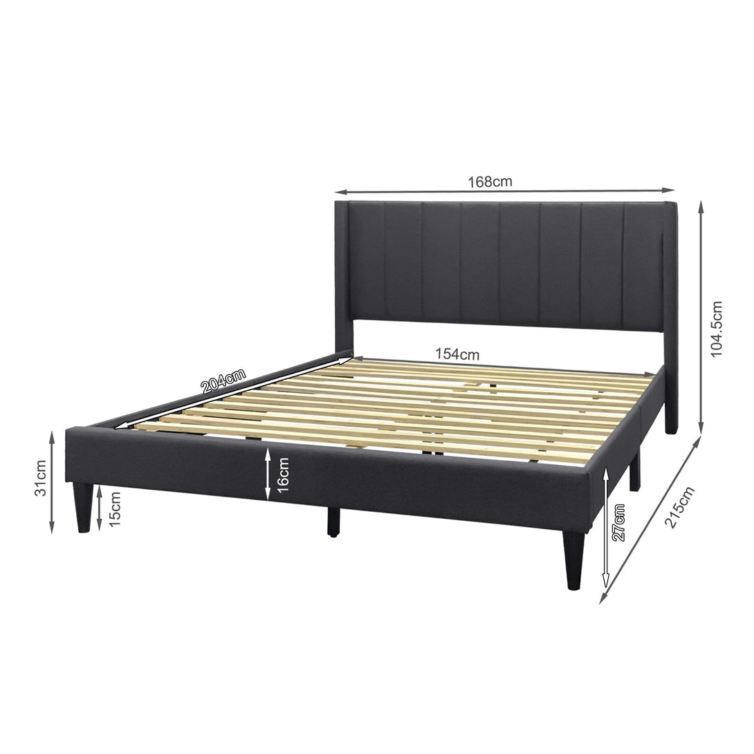 Careys Queen Bed Frame - Dark Grey