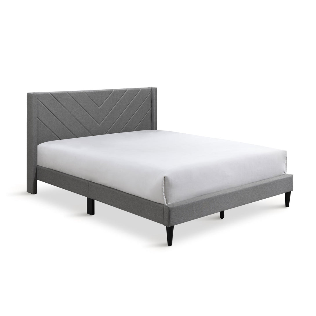 Bassie Double Bed Frame - Light Grey