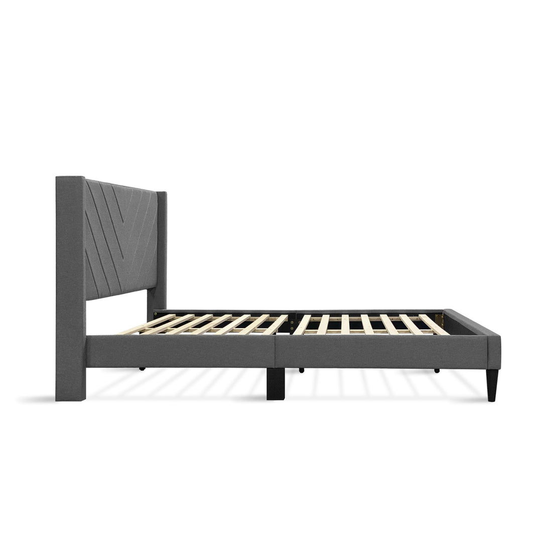 Bassie Double Bed Frame - Light Grey