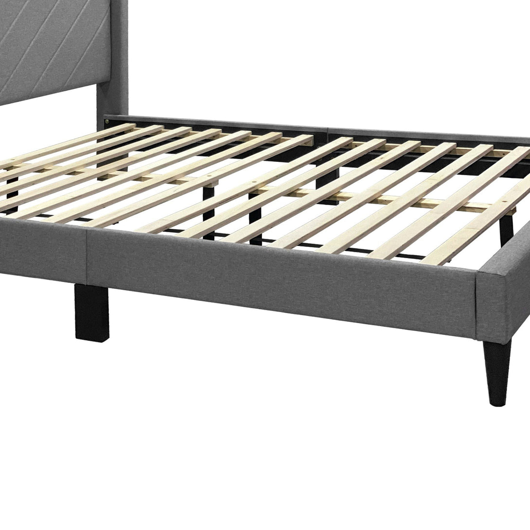 Bassie Double Bed Frame - Light Grey