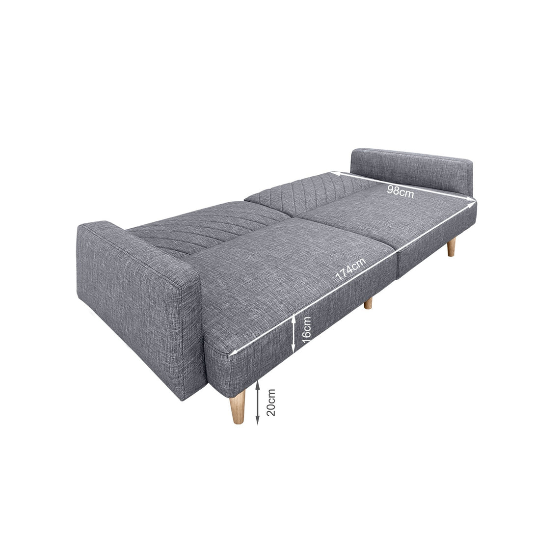 Cordova 3 Seater Sofa Bed - Dark Grey