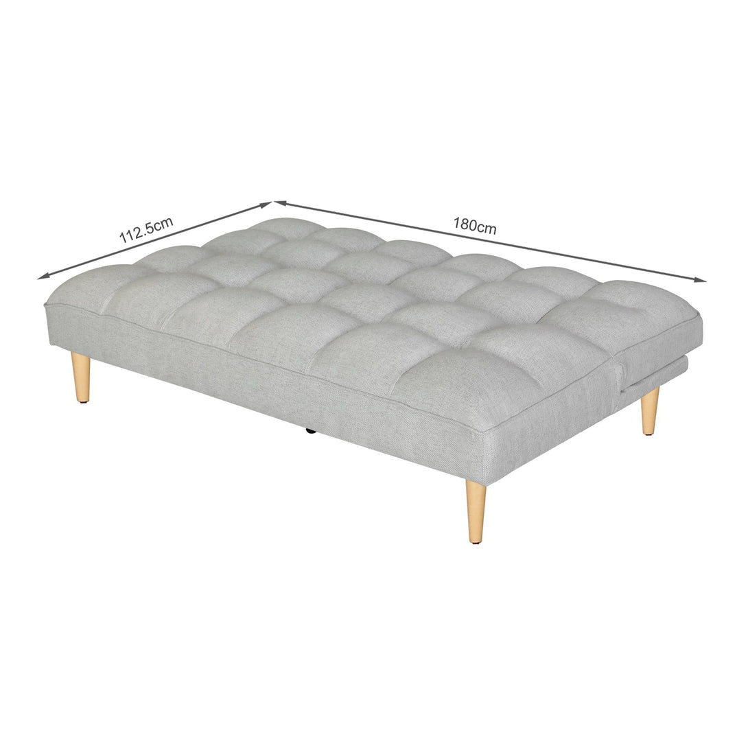 Barton 3 Seater Sofa Bed - Light Grey