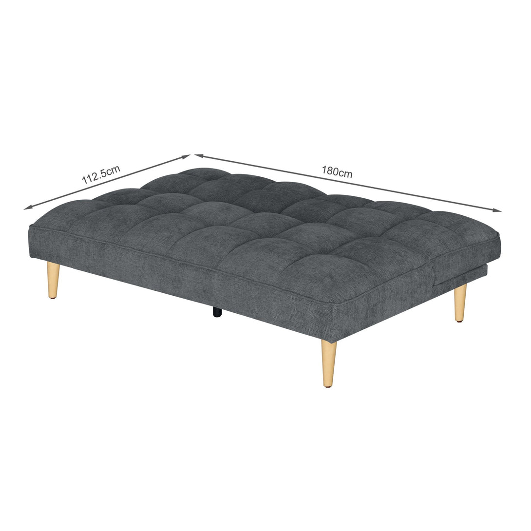 Barton 3 Seater Sofa Bed - Dark Grey