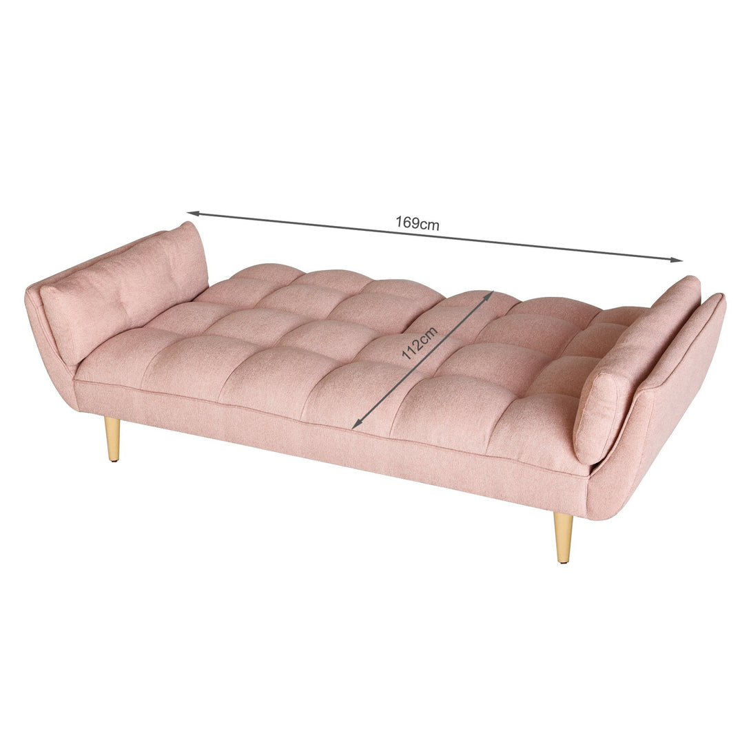 Dover 3 Seater Sofa Bed - Pink