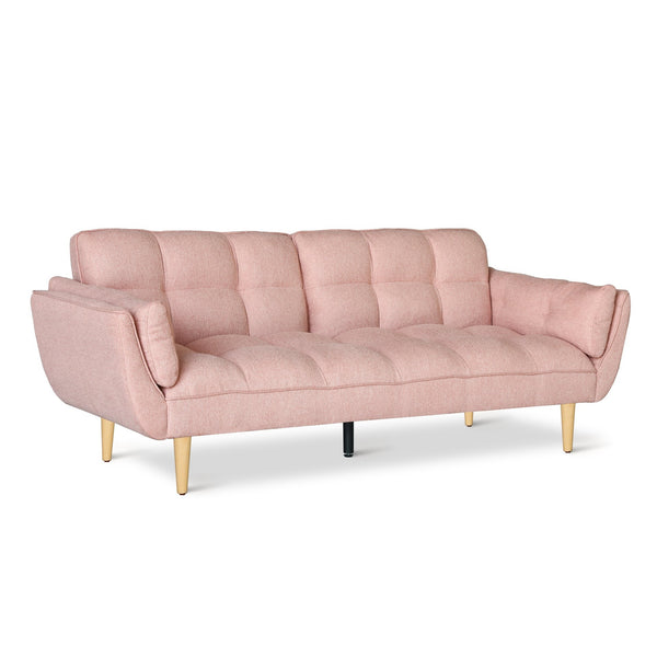 Dover 3 Seater Sofa Bed - Pink