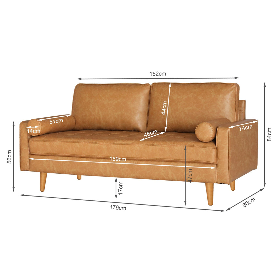 Chester 3 Seater Sofa - Honey Tan