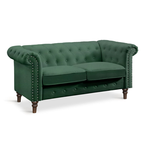 Chesley Velvet 2 Seater Sofa - Green