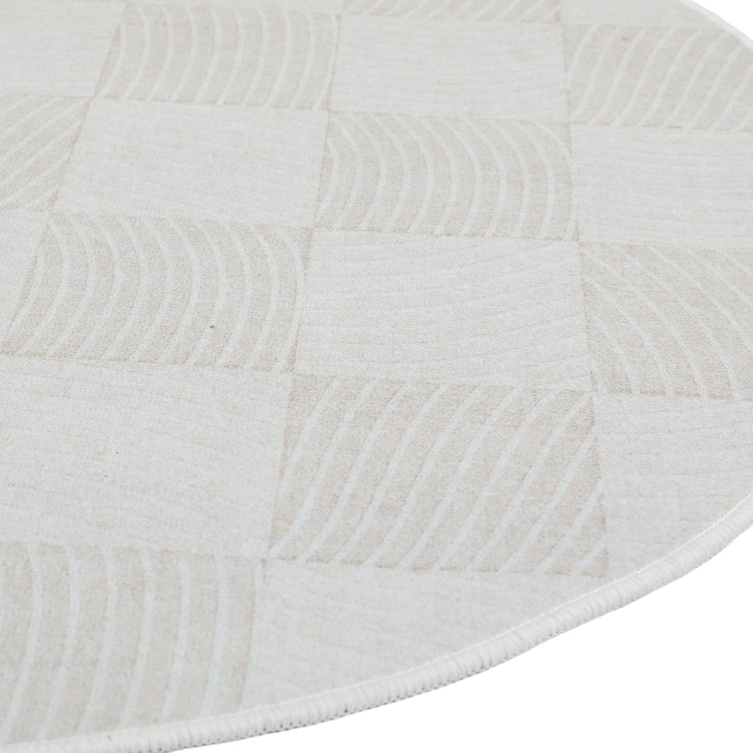 Quality Waterproof Round Rug Design J 100cm