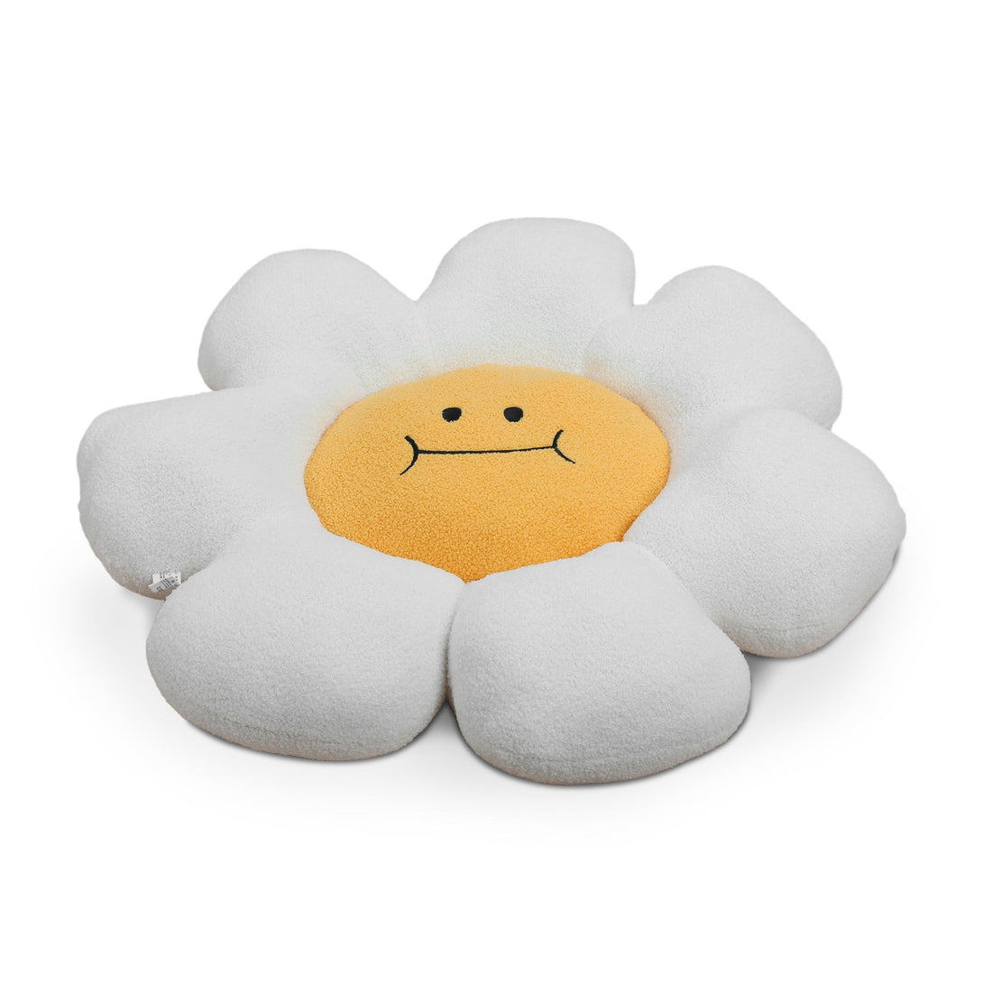 Large Flower Cushion White 80cm