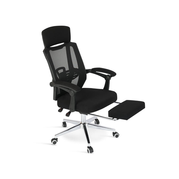 Melissa Office Chair with Footrest - Black