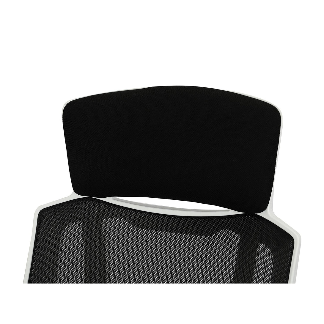 Melissa Office Chair with Footrest - Black + White