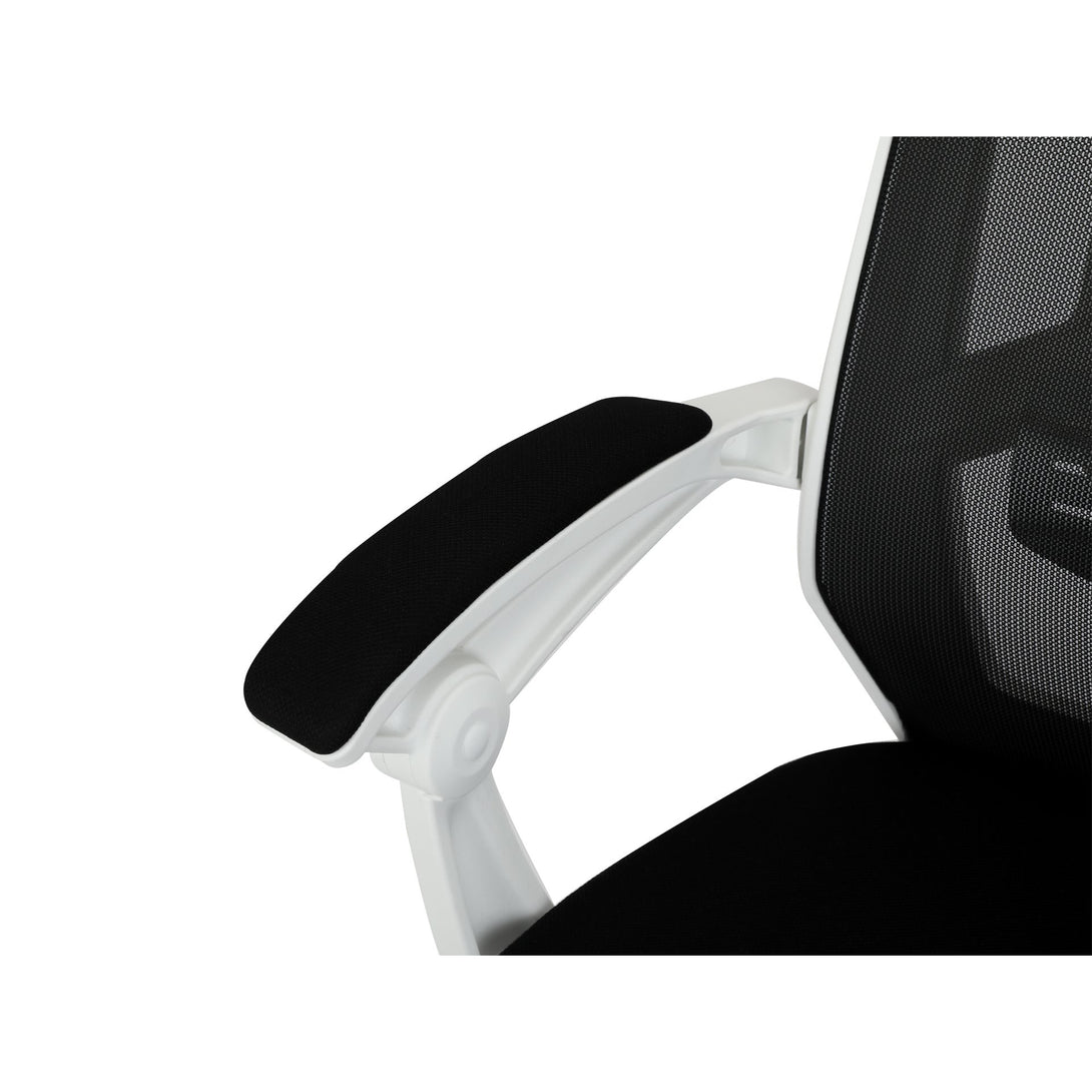 Melissa Office Chair with Footrest - Black + White