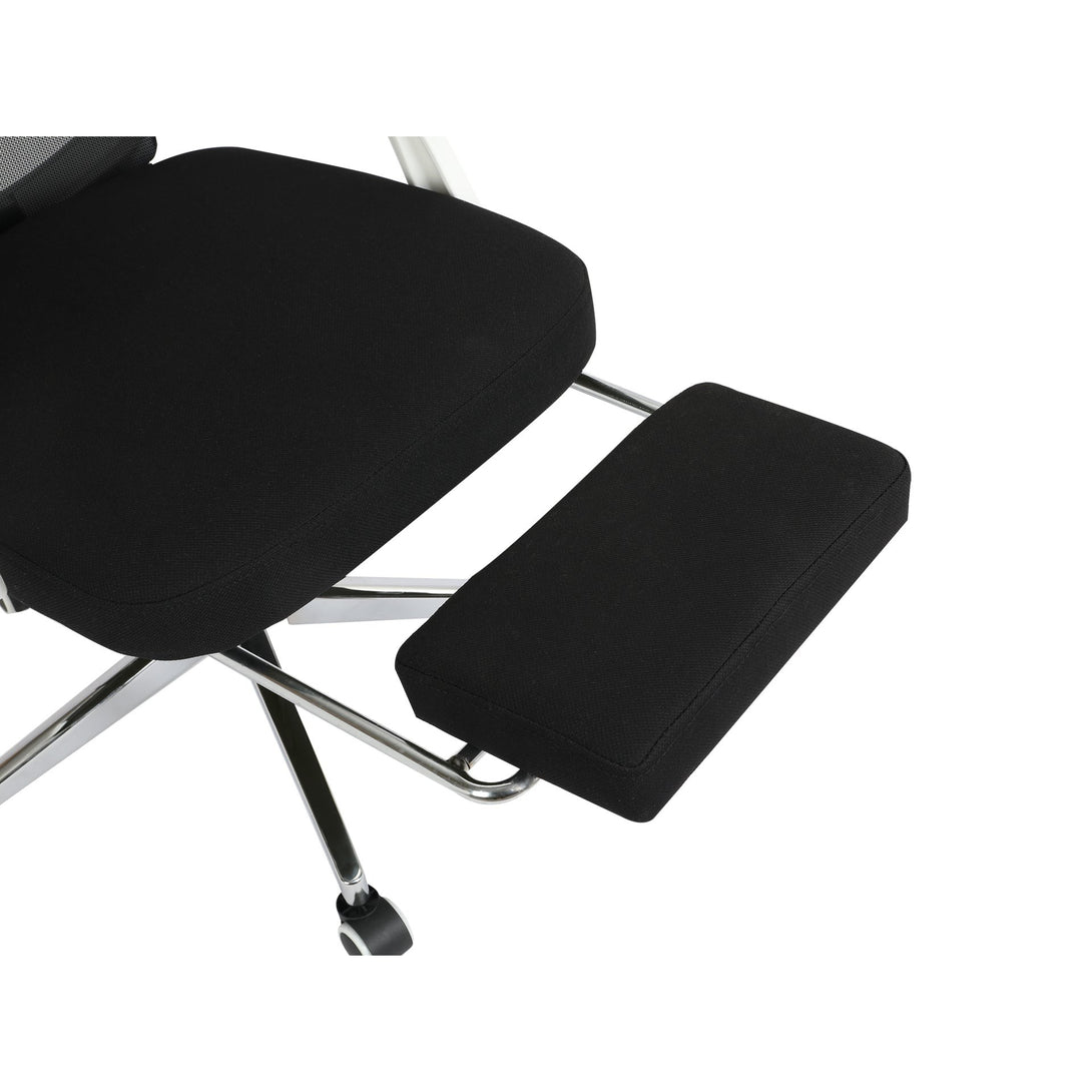 Melissa Office Chair with Footrest - Black + White