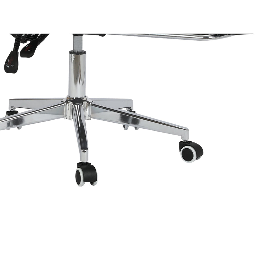 Melissa Office Chair with Footrest - Black + White