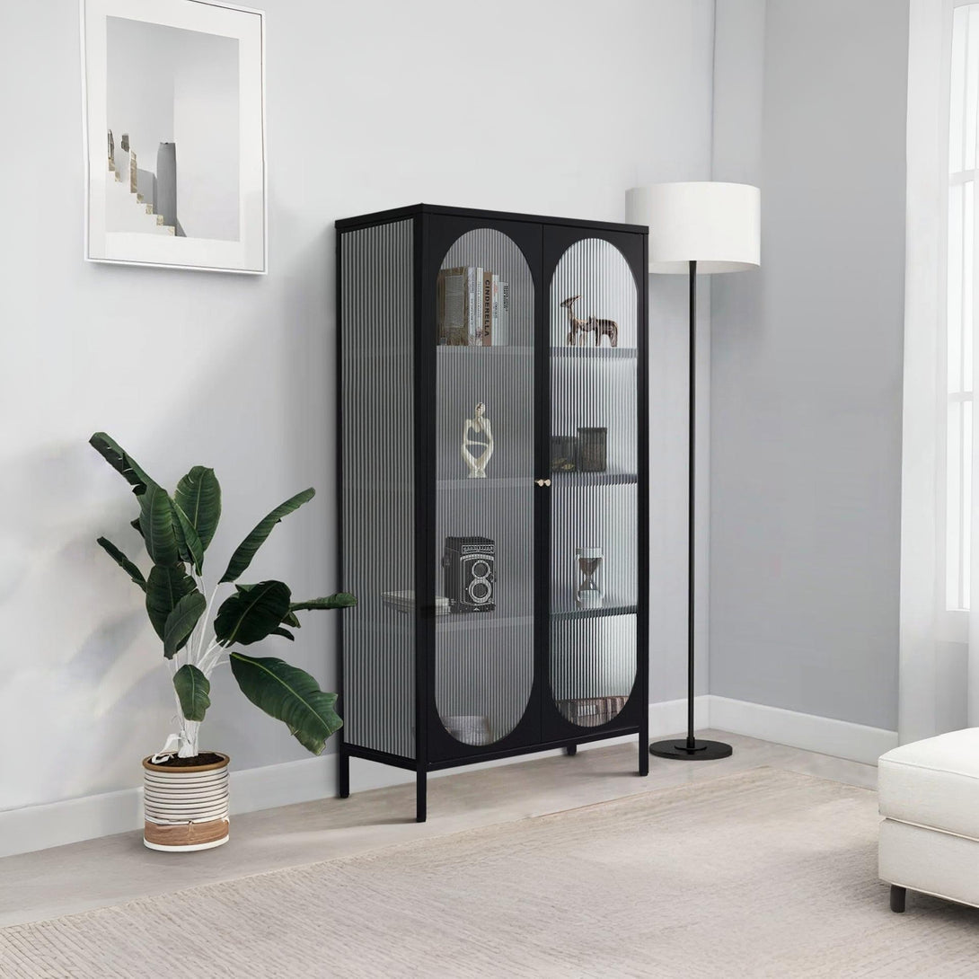 Arden 1.5m Storage Cabinet - Black
