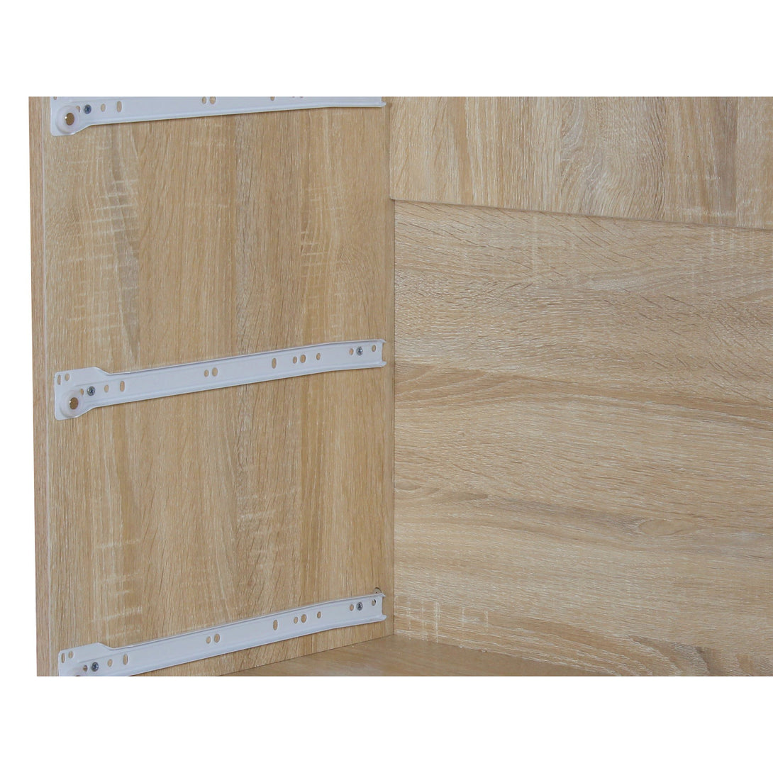 Bram Low Boy 8 Drawer Chest Dresser - Oak + White