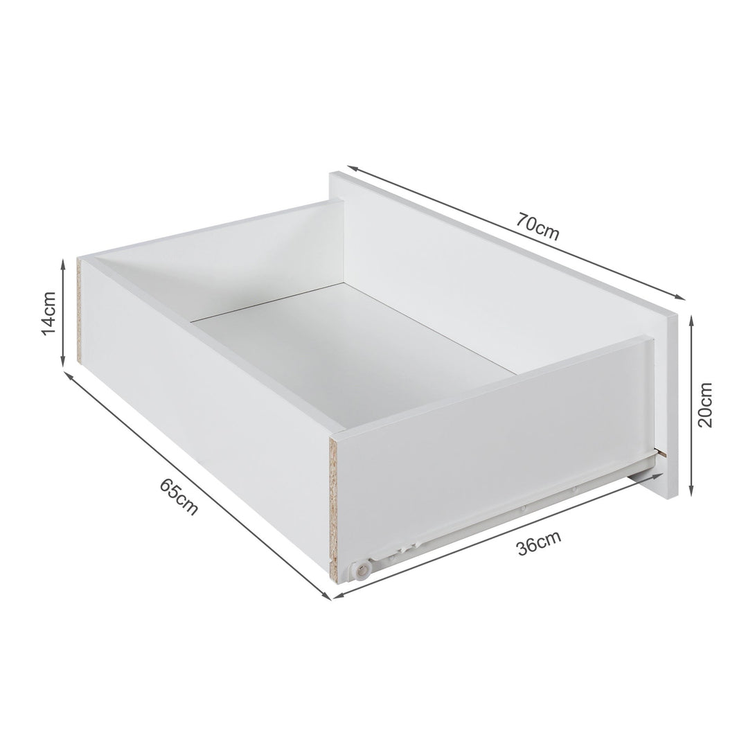 Bram Low Boy 8 Drawer Chest Dresser - White