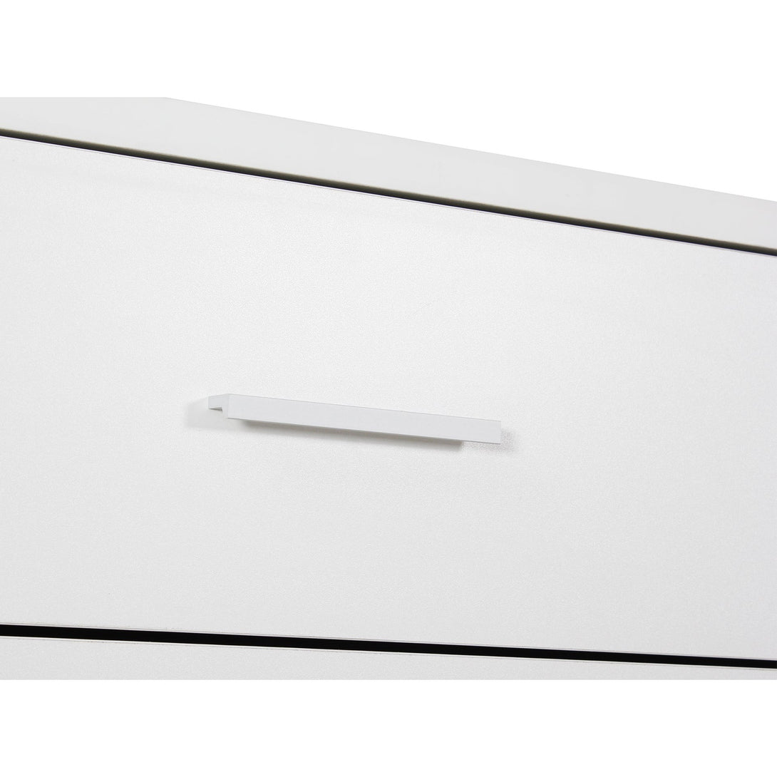 Bram Low Boy 8 Drawer Chest Dresser - White
