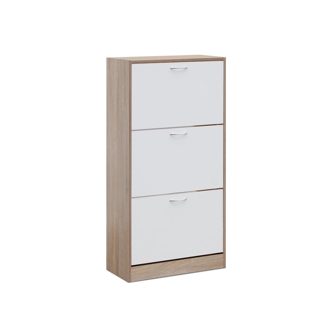 Matilda 3 Drawer Shoe Cabinet Storage Rack - Oak