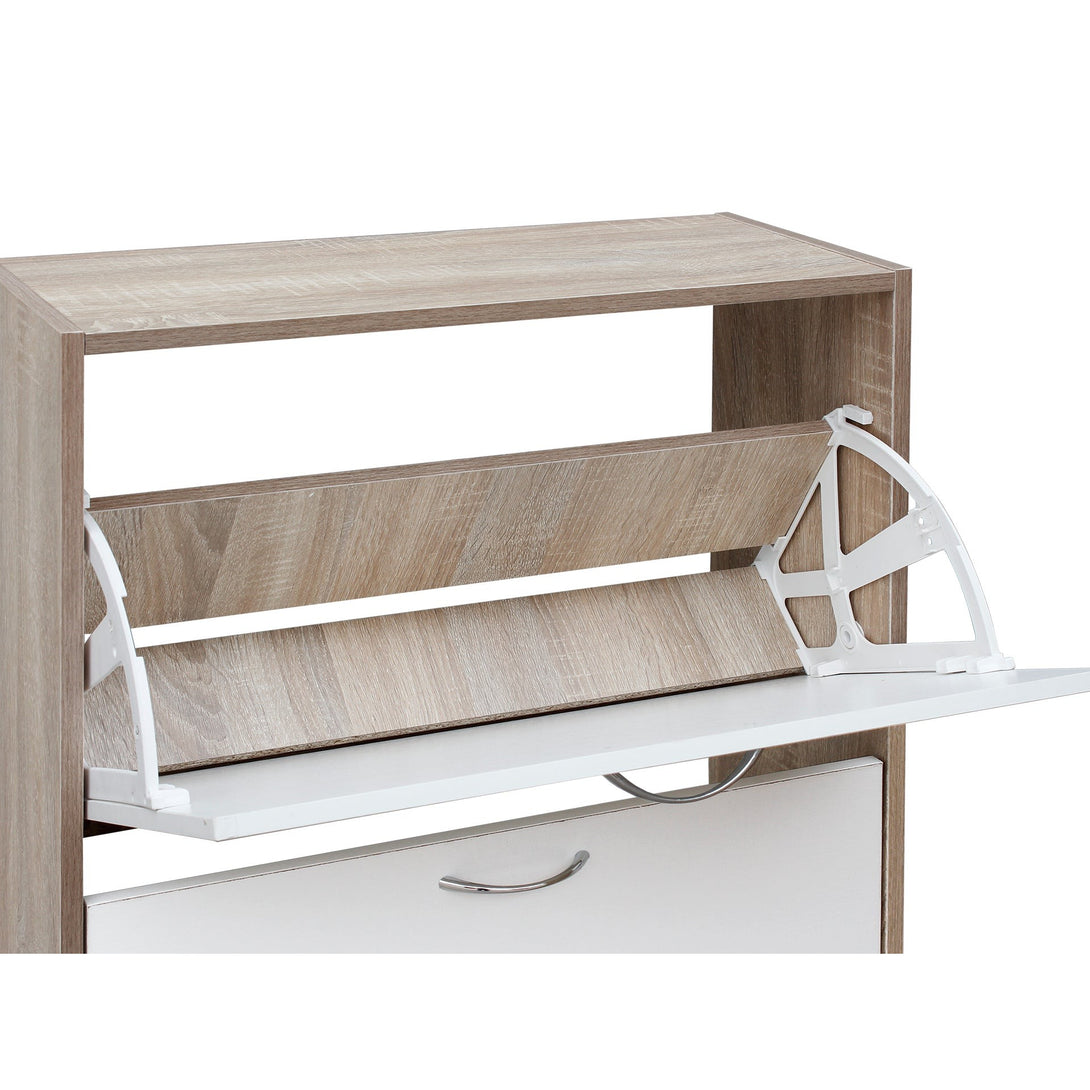 Matilda 3 Drawer Shoe Cabinet Storage Rack - Oak