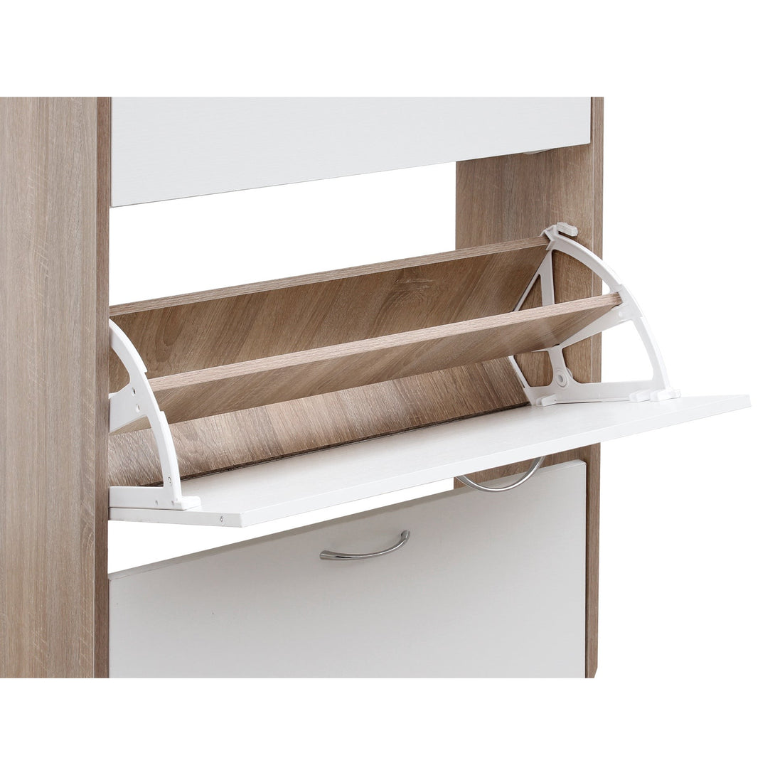Matilda 3 Drawer Shoe Cabinet Storage Rack - Oak