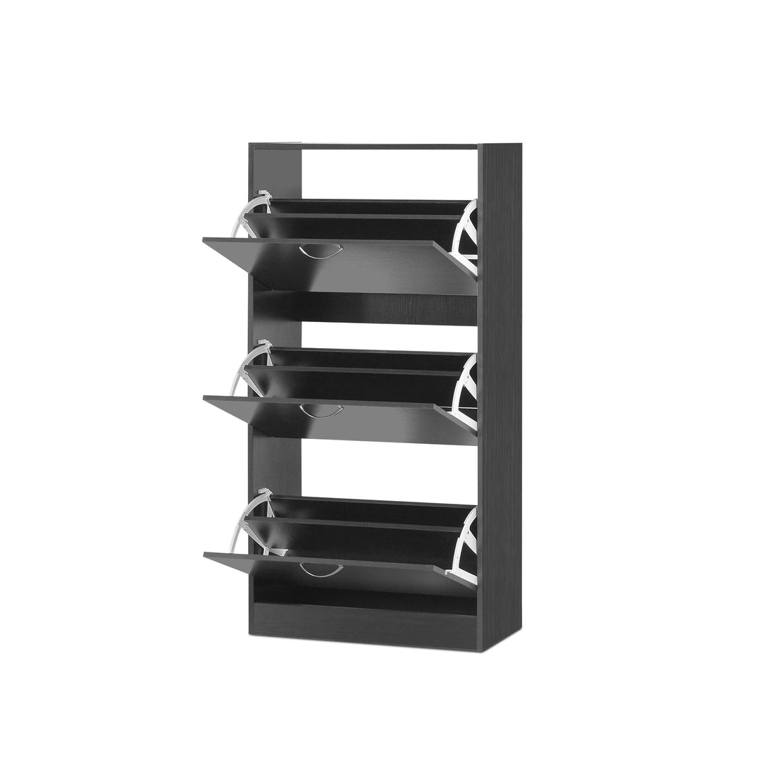 Matilda 3 Drawer Shoe Cabinet Storage Rack - Black