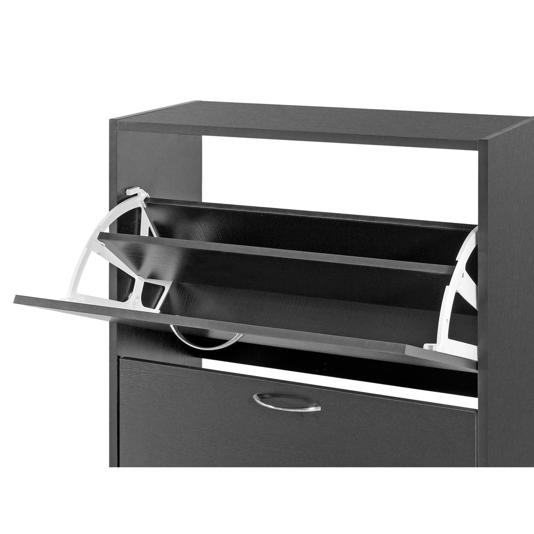Matilda 3 Drawer Shoe Cabinet Storage Rack - Black