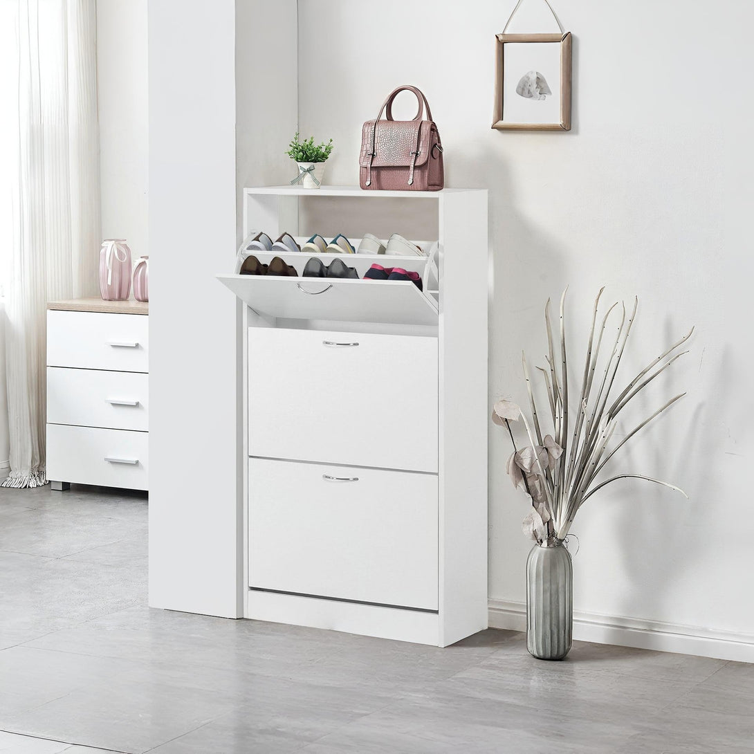 Matilda 3 Drawer Shoe Cabinet Storage Rack - White