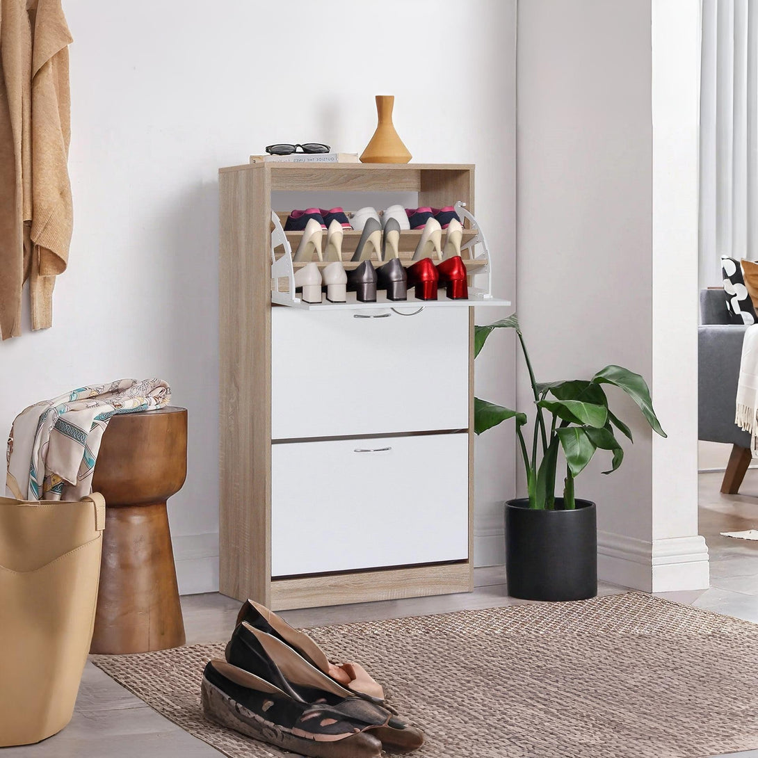 Anau 3 Drawer Shoe Cabinet Storage Rack - Oak