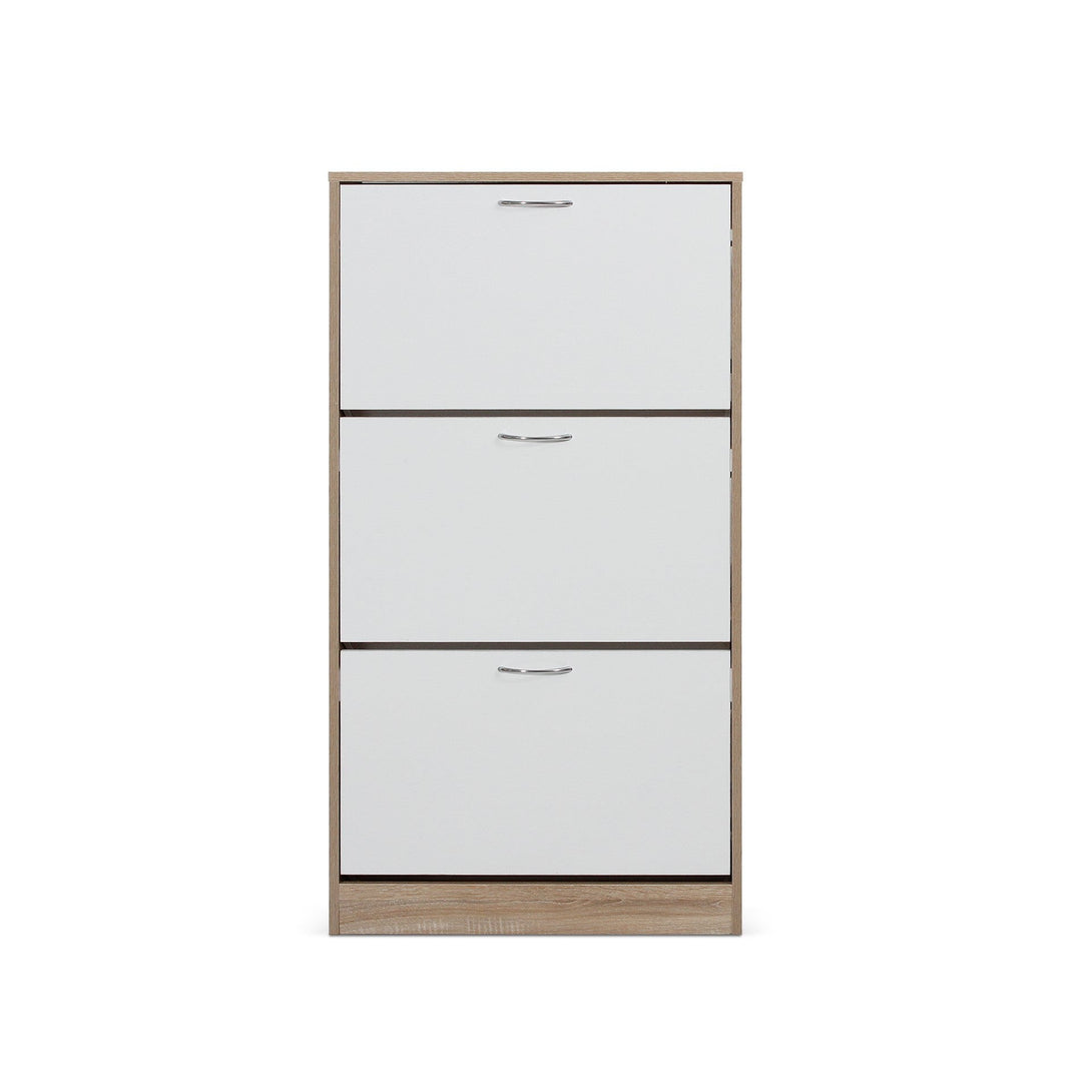 Anau 3 Drawer Shoe Cabinet Storage Rack - Oak