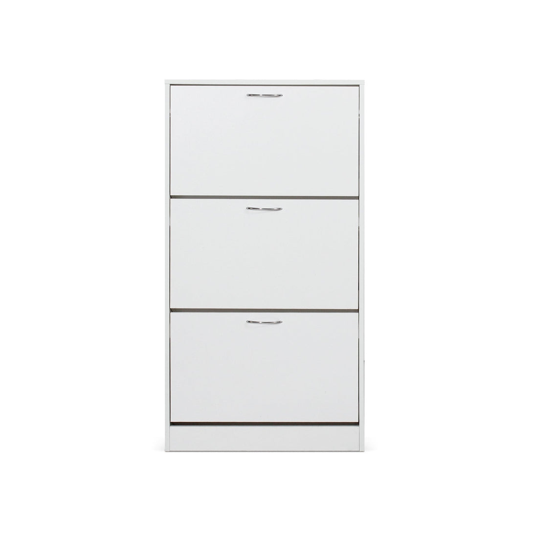 Anau 3 Drawer Shoe Cabinet Storage Rack - White