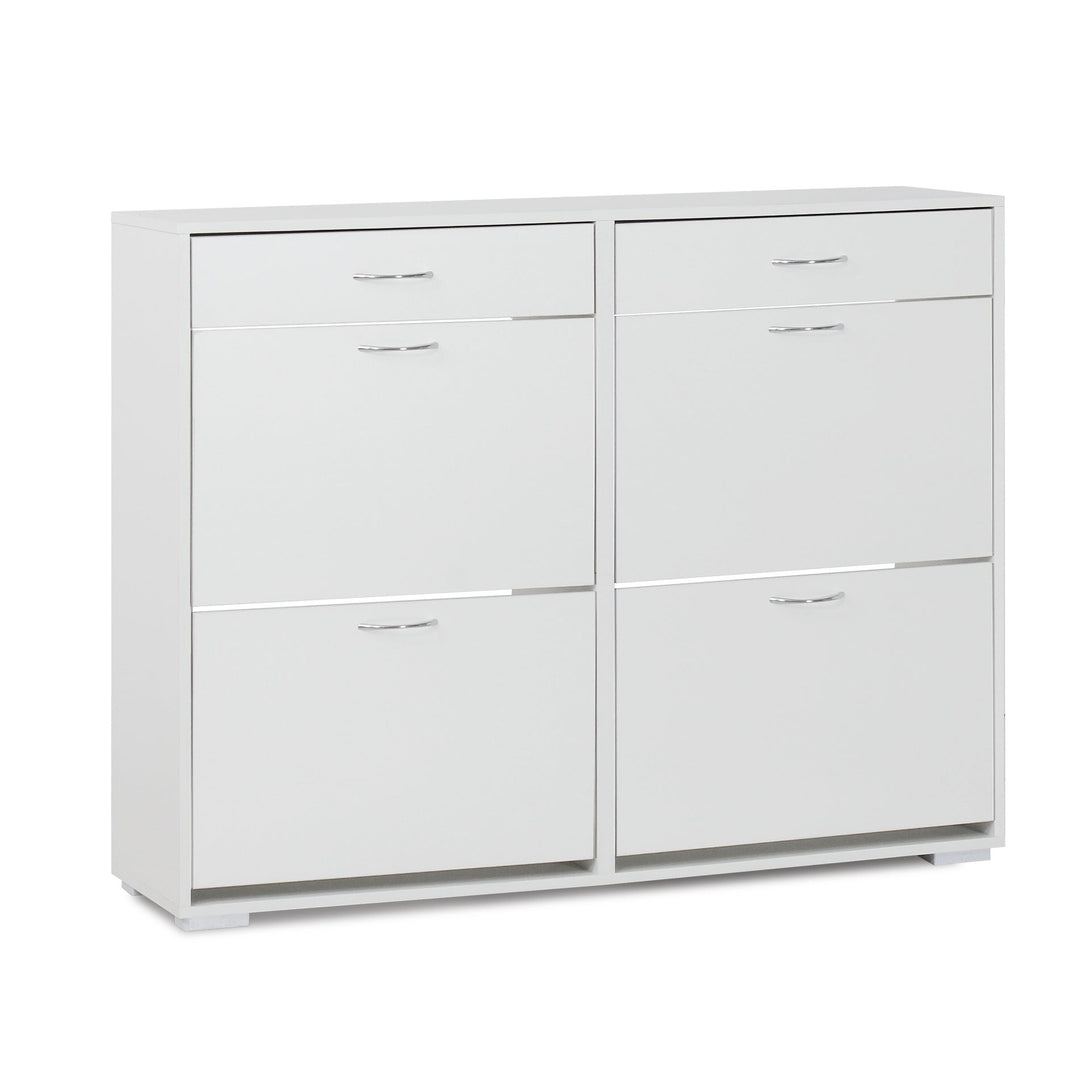 Rotoroa 6 Drawer Shoe Cabinet Storage - White