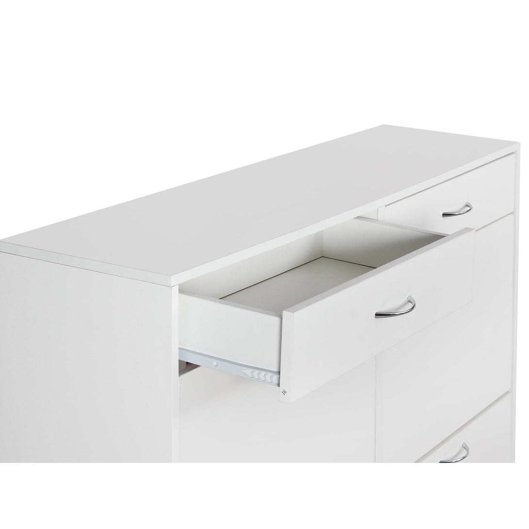 Rotoroa 6 Drawer Shoe Cabinet Storage - White