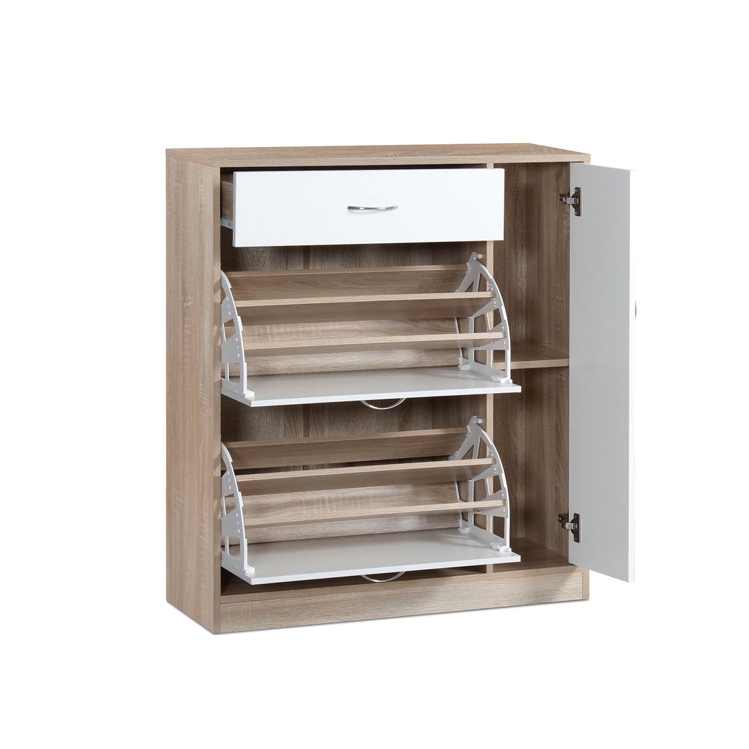 Kihona 3 Drawer Shoe Cabinet Storage Rack - Oak