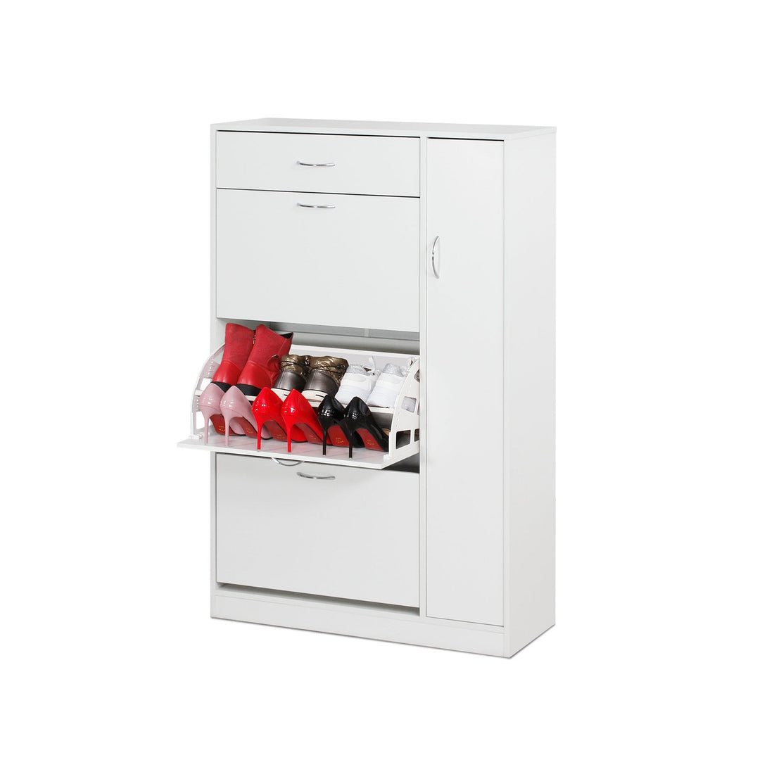 Horotea 4 Drawer Shoe Cabinet Storage Rack - White