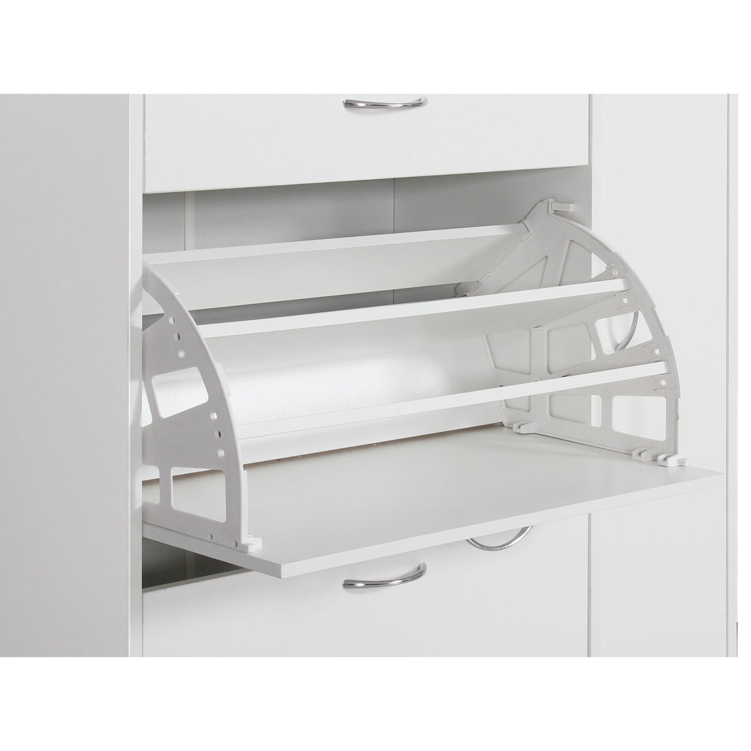 Horotea 4 Drawer Shoe Cabinet Storage Rack - White