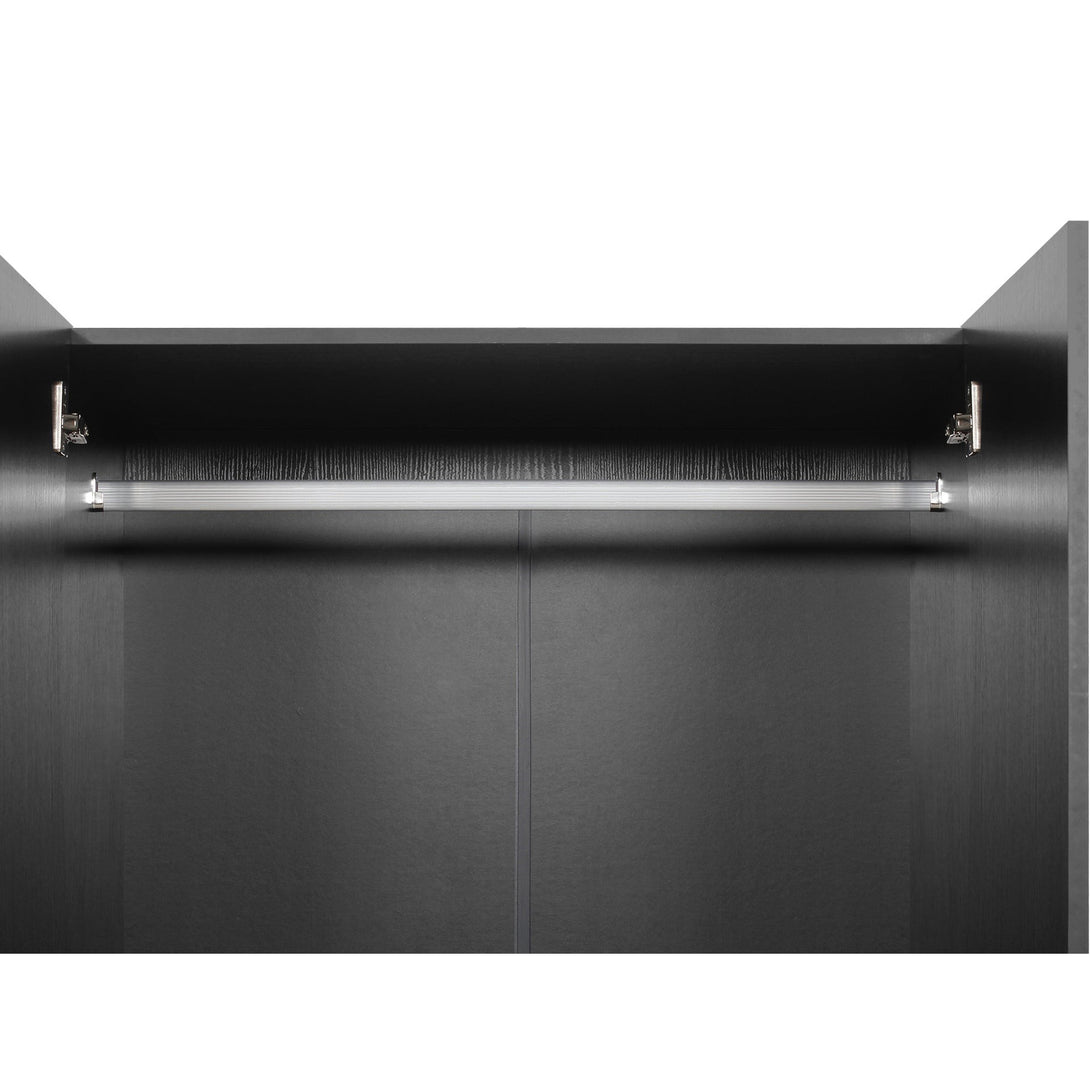 Bram 2 Door Wardrobe with 2 Drawers - Black