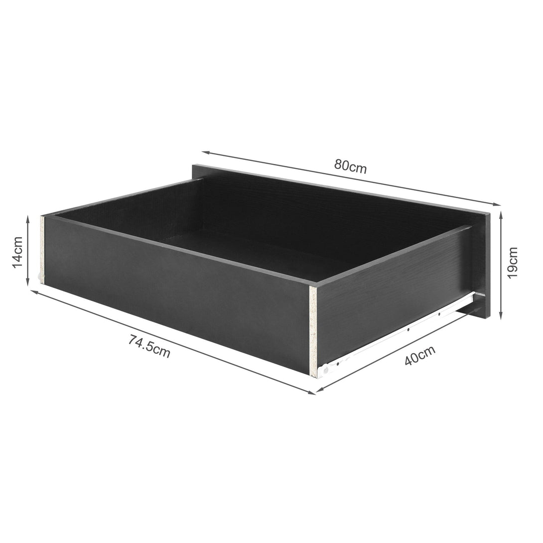 Bram 2 Door Wardrobe with 2 Drawers - Black