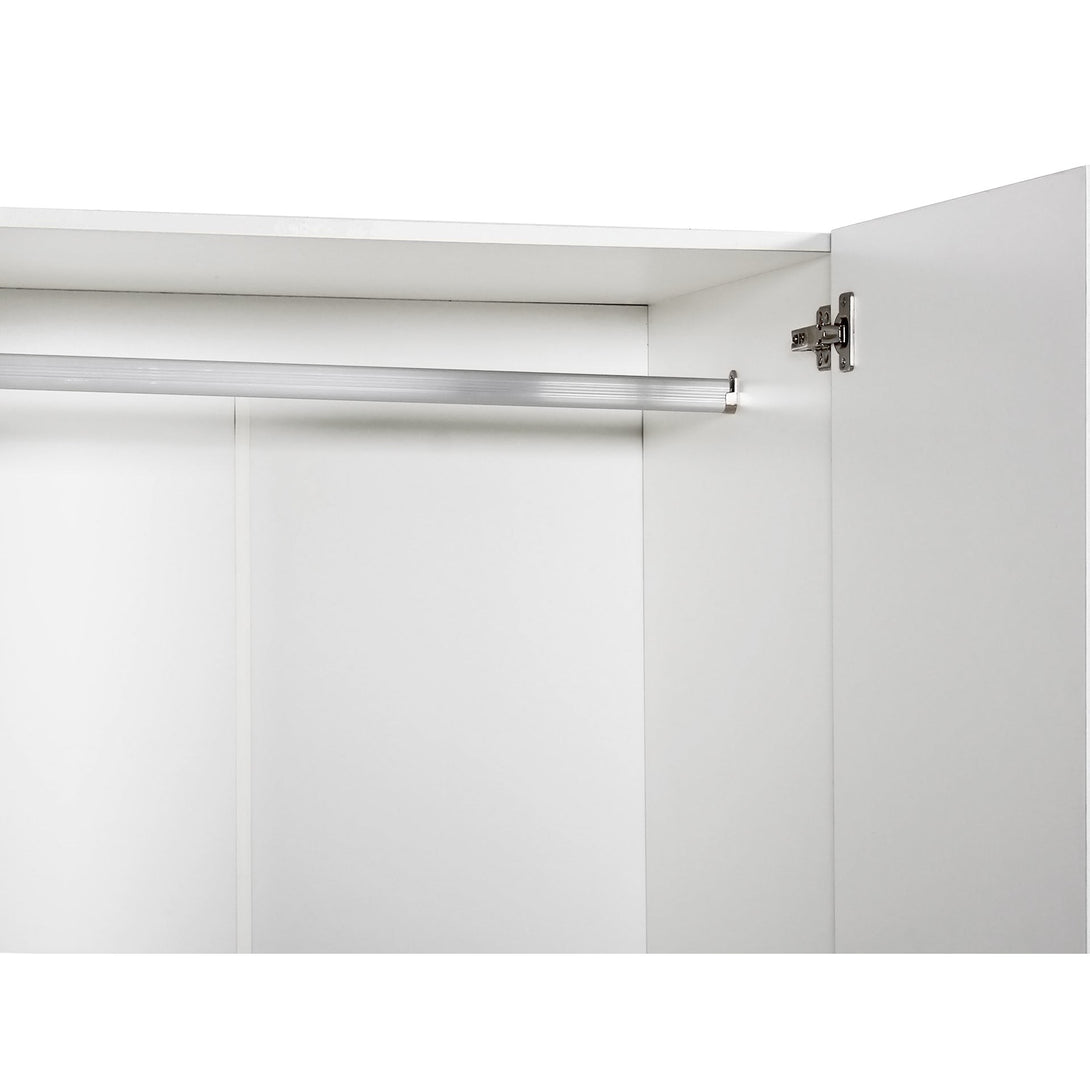Bram 2 Door Wardrobe with 2 Drawers - White