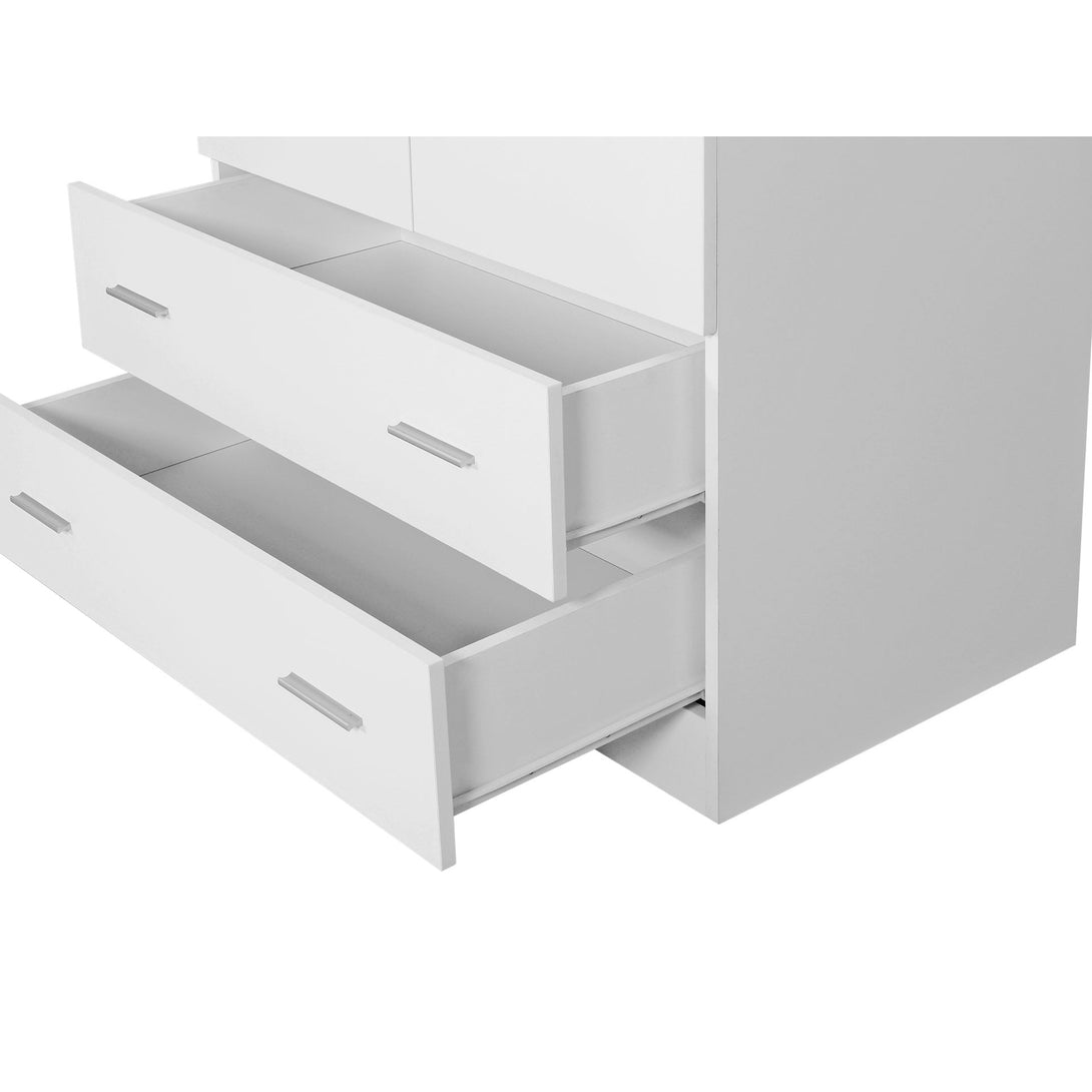 Bram 2 Door Wardrobe with 2 Drawers - White