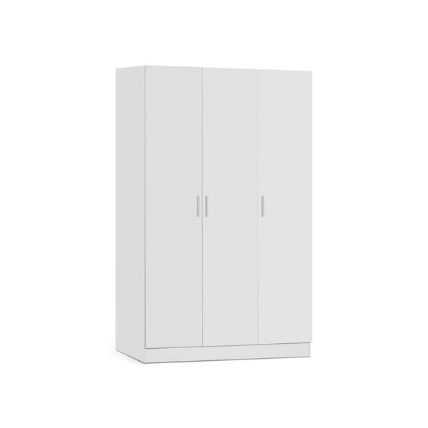 Bram 3 Door Wardrobe Cabinet - White