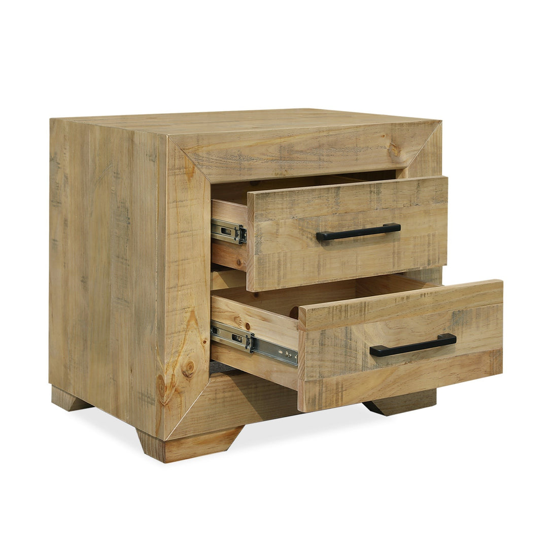 Argento Solid Wood Bedside Table - Delhi