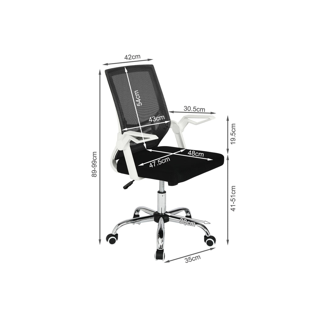 Leon Office Chair - Black + White