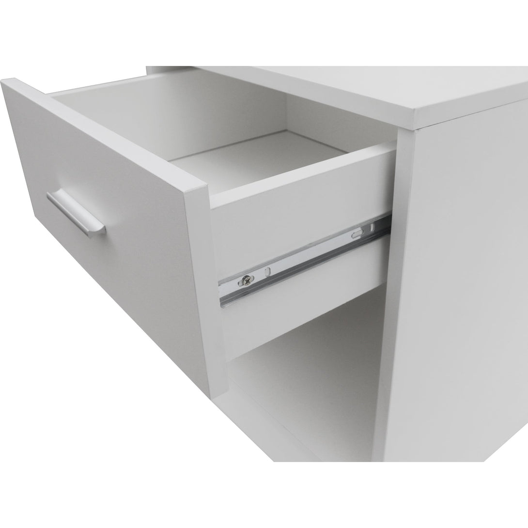 Clayton Bedside Table with 1 Drawer - White