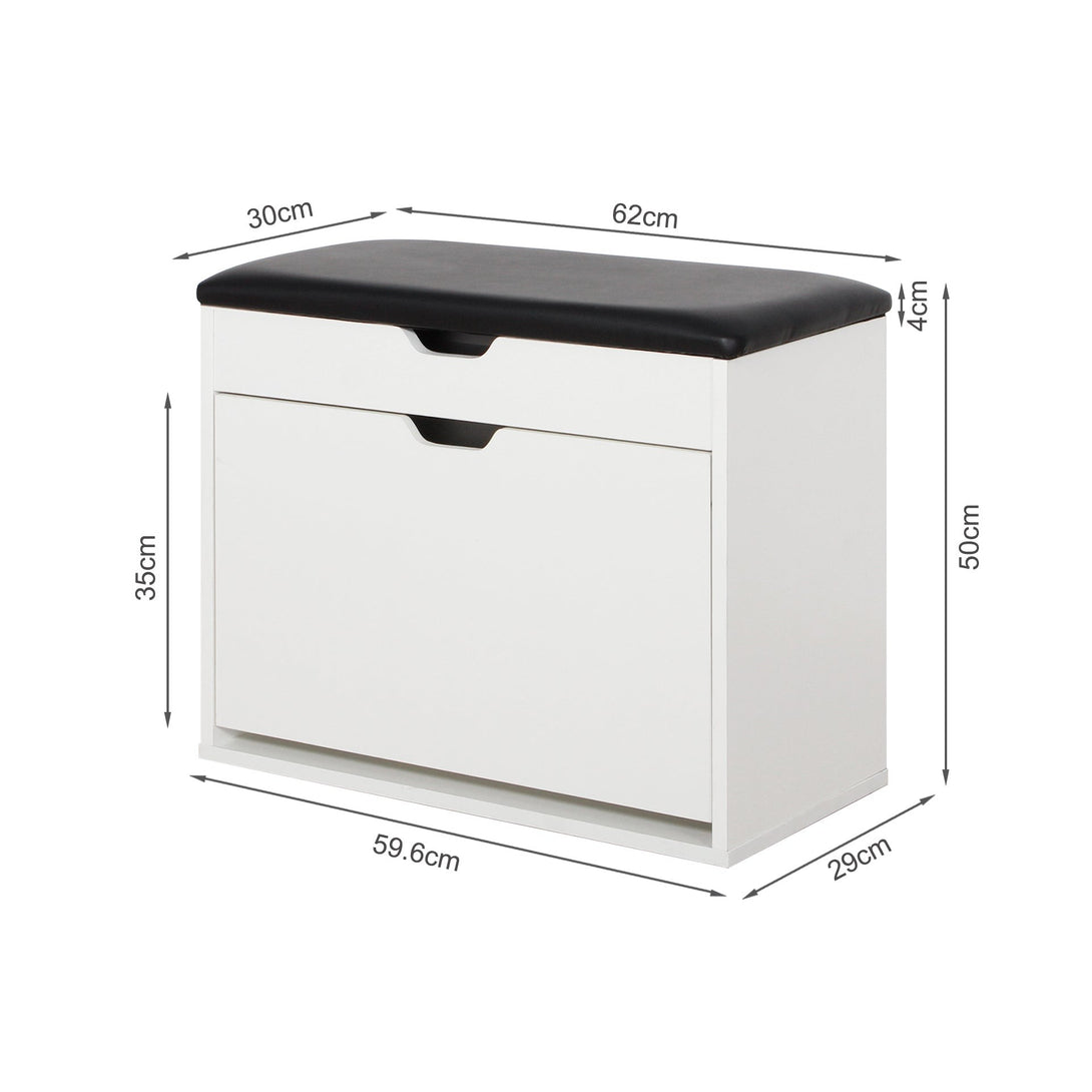 Hawea Wooden Shoe Rack 3 Layer - White
