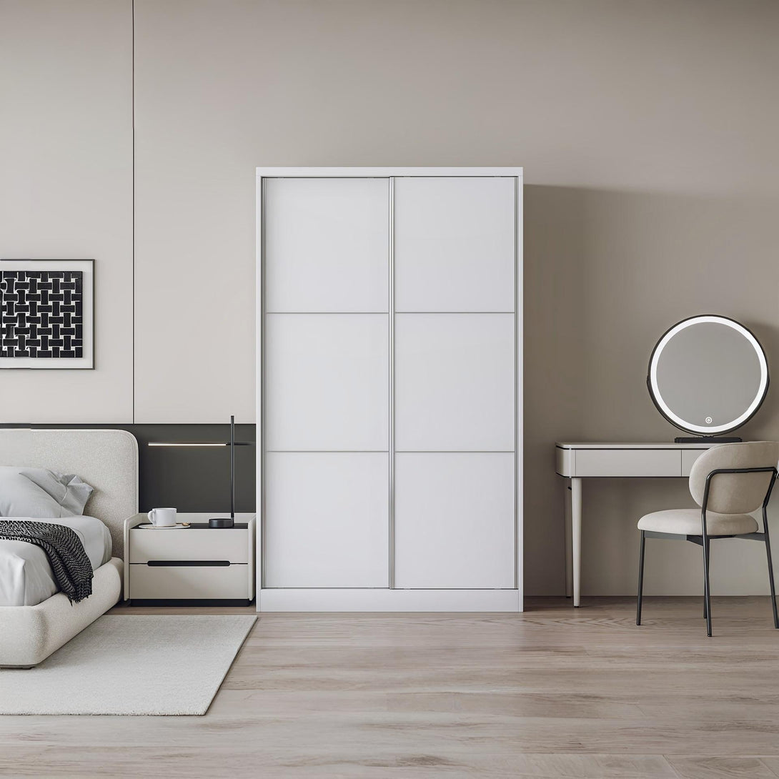 Tonto 120cm Wardrobe With Sliding Doors - White