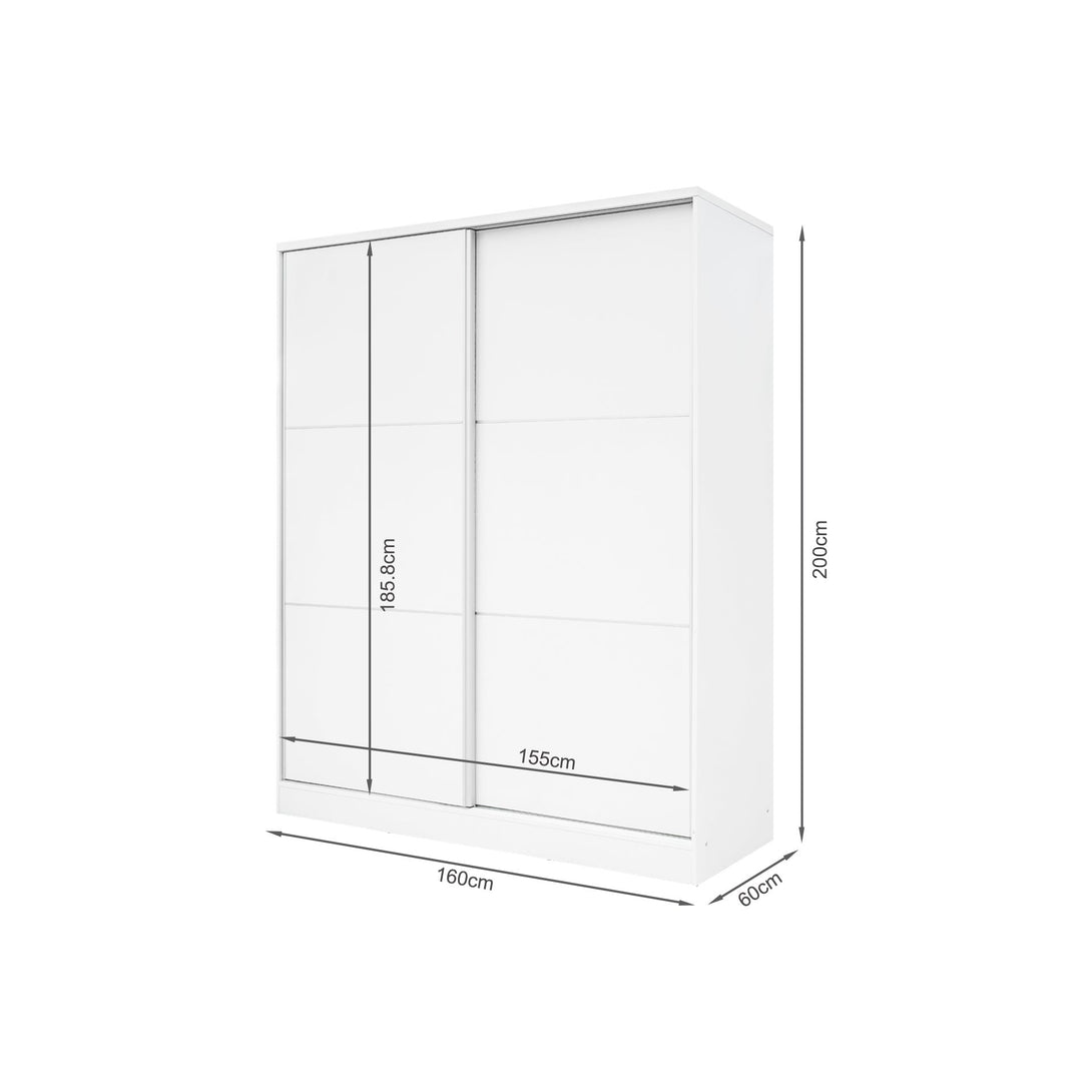 Tonto 160cm Wardrobe With Sliding Doors - White