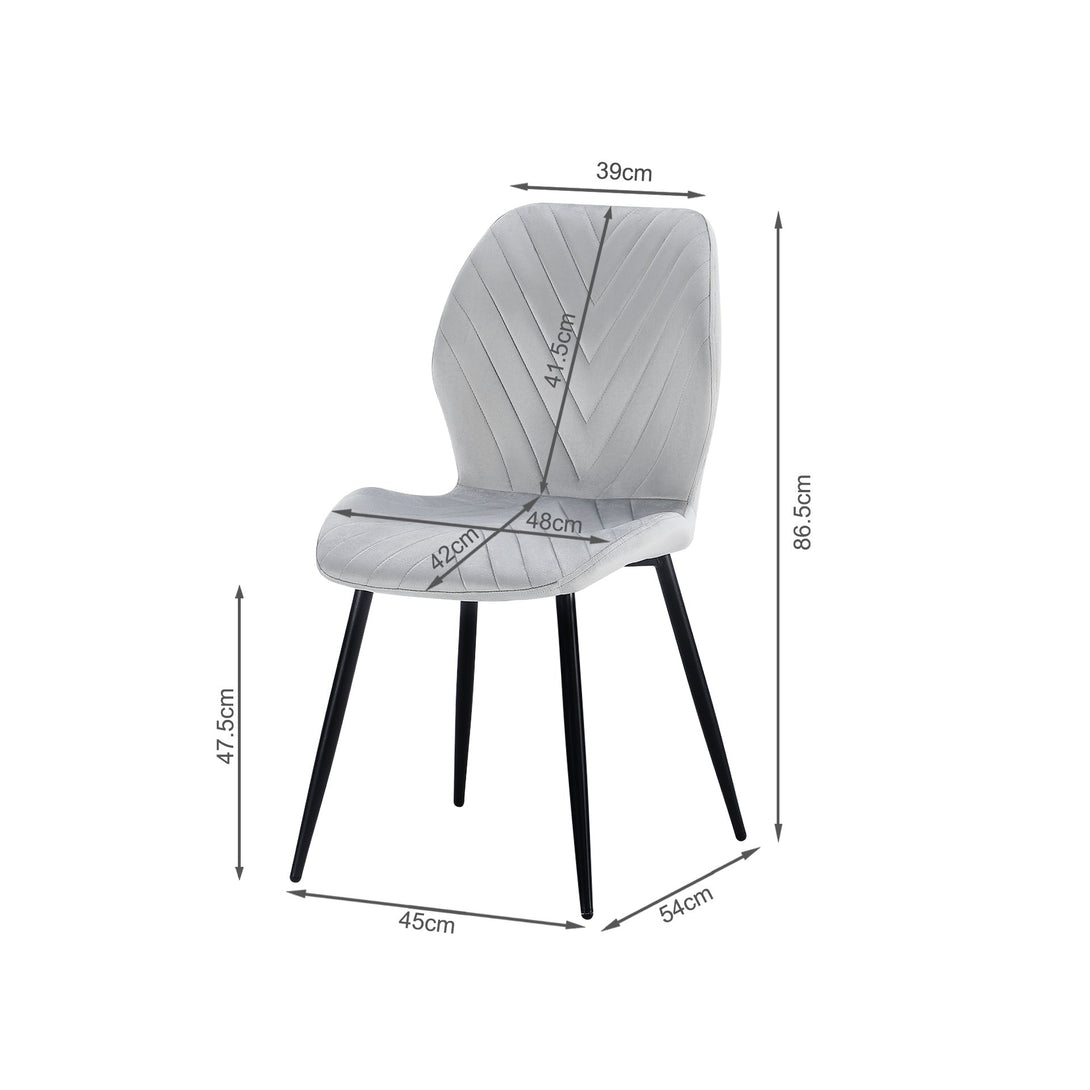 Margo Dining Chair - Set of 4 - Greyish Green